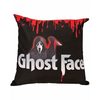 Tagesdecke Ghost Face Bluttropfen Kissenhülle als Halloween W, Horror-Shop rot|schwarz|weiß