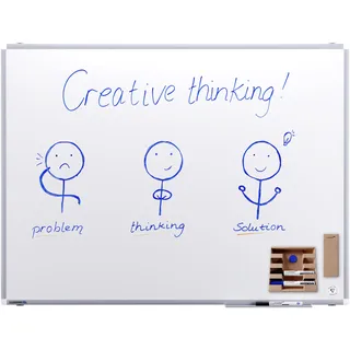 Legamaster Whiteboard 90 x 120 cm Grau/Weiß
