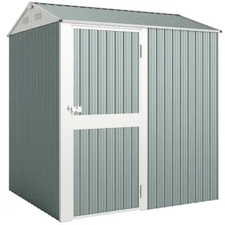 Outsunny Gerätehaus 1,77 x 1,80 m Hellgrau