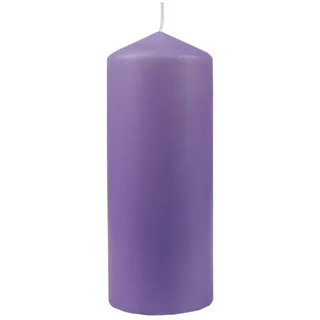 HS Candle Wachskerzen Stumpenkerzen Ø6cm x 17cm (Violett) - Lange Brenndauer - Hergestellt in EU - Kerzen Blockkerzen - Wachs Stumpen