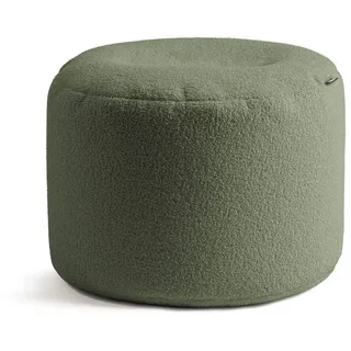 mokebo Pouf Bouclé 60 x 40 x 60 cm Grün