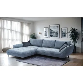 exxpo - sofa fashion Ecksofa EXXPO - SOFA FASHION "Biarritz modern und elegantes Mega Sofa mit tollem Sitzkomfort, L-Form", blau (sky, night blau), B:324cm H:92cm T:203cm, Sofas, Ecksofa, XXL– Longchair Ecke in hochwertiger Verarbeitung, Stellmaße 324x203 cm