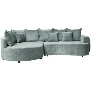 Carryhome Ecksofa, Mintgrün, Textil, 3-Sitzer, Füllung: Schaumstoff, Ottomane links, L-Form, 307x194 cm, Stoffauswahl, seitenverkehrt erhältlich, Schlafen auf Sitzhöhe, Wohnzimmer, Sofas & Couches, Wohnlandschaften, Ecksofas