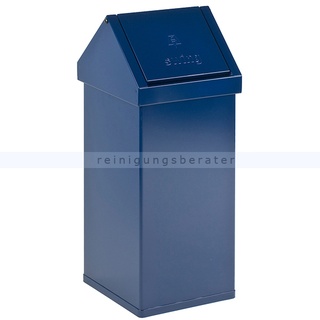 Mülleimer Carro-Push 55 L Blau Mülleimer mit Push-Deckel, feuerfest