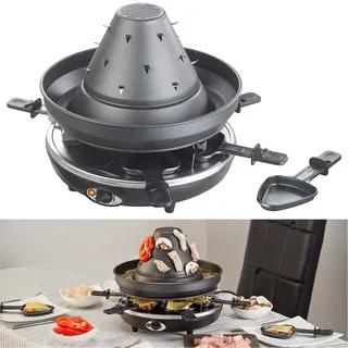 Rosenstein & Söhne 3in1-Tatarenhut- & Raclette-Grill für 6 Personen