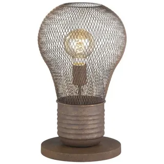Tischleuchte Tischlampe Industrie Retro Boden Lampe Glühbirne Leuchte rostbraun