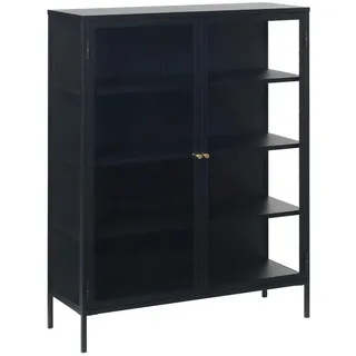unique furniture a/s Vitrine Carmel 110 x 40 x 140 cm Schwarz