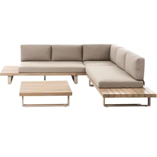 Beliani Lounge Set 5-tlg. Hellbraun/Taupe