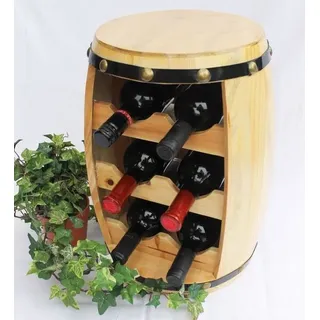 DanDiBo Weinregal Weinfass Fass aus Holz H-42 cm Nr.1511 Flaschenständer Regal Naturlack