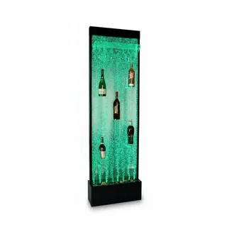 JVmoebel Barschrank Wasser Wand Säule Water Wall Bar Regal Schrank Möbel LED Beleuchtet Made in Europa weiß