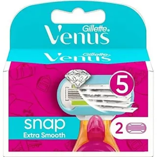 Gillette Venus Ersatzteile Damenrasierer 5 Klingen Extra Smooth Snap 2er Packung