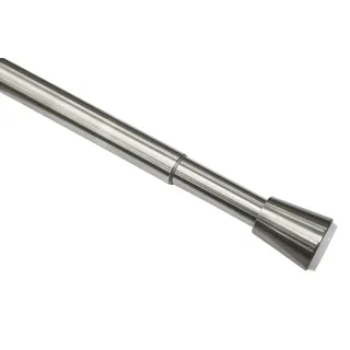 GARDINIA Scheibenstange 1-läufig Ø 26 mm 65 - 100 cm Silber/Weiß