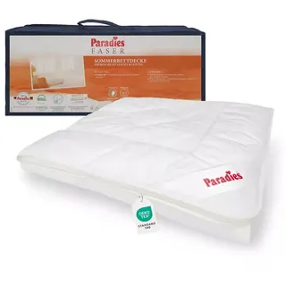 Paradies Sommerbettdecke Paradies Halia-Fill Sommerbett Sommer Bettdecke Sommerdecke 155x220, Füllung: Paradies Fill Fasertechnologie für dauerhaft kuscheliges Volumen, 100% Polyester, Bezug: 100% Baumwolle, veredelt mit Aloe Vera, Klimaneutrale Herstellung weiß