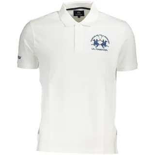 La Martina Poloshirt Herren Polo Kurzarm Weiß, Gestickt & mit 2 XL (52)