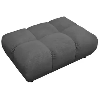 KAWOLA Hocker VIVIEN Feincord 108 x 41 x 73 cm Grau