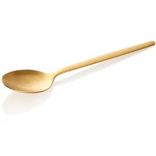 WAS Germany - Dessertlöffel Set ALEX GOLD, mit gold, matter PVD Beschichtung, 16 cm, Set á 12 Stück, Chromnickelstahl 18/10