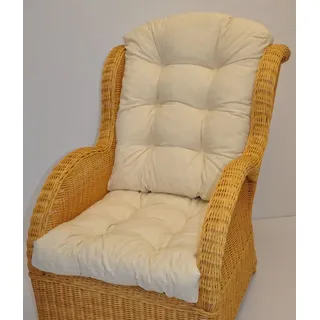 Rattani Sesselauflage Polster Kissen für Rattan Ohrensessel Rattansessel beige beige