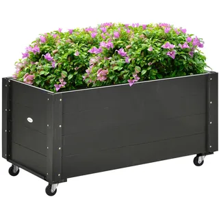 Outsunny Hochbeet 89 x 48 x 47 cm Schwarz
