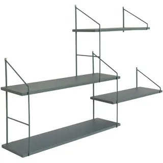 House Nordic Wandregal 99 x 17,5 x 62 cm Braun