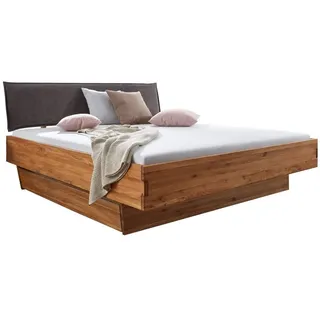 Main Möbel Massivholzbett Doppelbett mit Schubkästen "Amelie" 200x200cm Wildeiche massiv