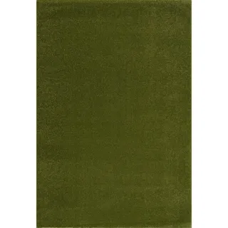 Teppich »Uni«, rechteckig, robuster Kurzflorteppich, große Farbauswahl, 15584825-0 grün 13 mm