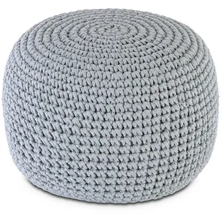 Amagohome Sitzhocker Bodenkissen Pouf Ø55 H37 Mohar Sitzhocker Sitzpouf waschbar nachfüllba, Bezug abnehmbar u. bei 30° Feinwäsche waschbar! grau