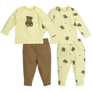 Meyco Baby Pyjama Teddy Bear Soft Yellow (100% Baumwolle, 2 tlg) 50/56 - 2-Pack gelb 50/56 - 2-Pack