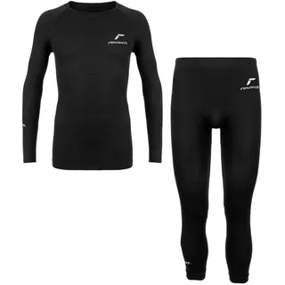 Reusch Skiunterwäsche Set Herren | warm, atmungsaktiv & bequem | Thermounterwäsche mit Dreiviertel-Hose und Langarm-Shirt, für Outdoor & Wintersport, Größe S-XL, Underwear Set Man 3/4 Pants