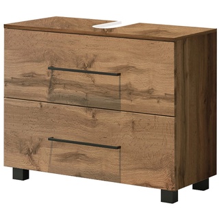 Held Möbel Unterbecken Schrank Rom 70 cm x 53 cmx 35 cm Wotaneiche