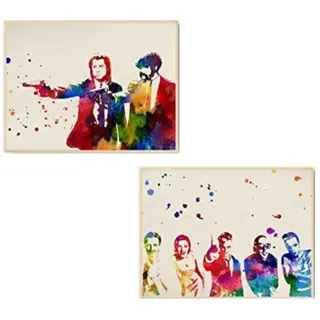 POSTER Set Mit 2 Filme (Pulp Fiction, Trainspotting) A3 Rahmenlos