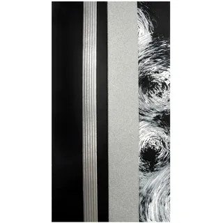 Pracht Creatives Hobby 7074-20295 Wachsplatten Mix schwarz/silber, 3 halbe Wachsstreifen, ca. 200 x 50 x 0,5 mm, zum Modellieren und Verzieren von Kerzen