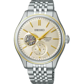 Seiko Presage Classic Serie - Automatik SPB480J1 - teil-skelettiert,weiß,silber - 40.2mm