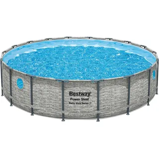 BESTWAY Power Steel Swim Vista Ø 549 x 122 cm Rund Grau
