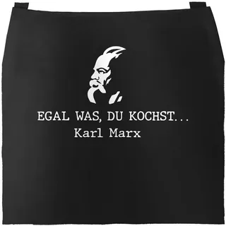 Grill-Schürze Kochschürze für Männer egal was du kochst... Karl Marx lustiger Spruch Kalauer Moonworks® schwarz unisize - Schwarz