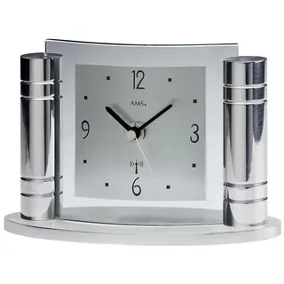 AMS Funktischuhr "5130", silber (silberfarben), Tischuhren, Wohnzimmer, Esszimmer