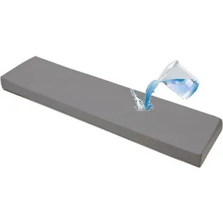 Famanu Sitzkissen Loungekissen - Wasserfestes Kunstleder - 120x35 cm - Grau