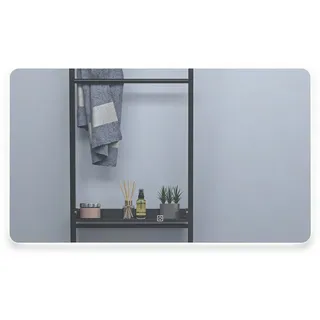Aica Sanitär Badspiegel mit LED Wandspiegel Badezimmerspiegel rahmenlos Beschlagfrei Rechteck | 120 cm x 80 cm