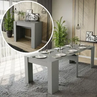 Ausziehtisch KONSOLE 237 Ausziehbarer Tisch Esstisch Esszimmertisch, Beton - Grau
