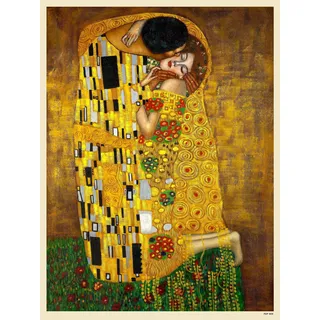 onthewall PDP 009 Poster mit Motiv „Der Kuss“ von Gustav Klimt, 40 x 30 cm