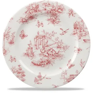 Churchill Cranberry Toile Teller Flach 21cm