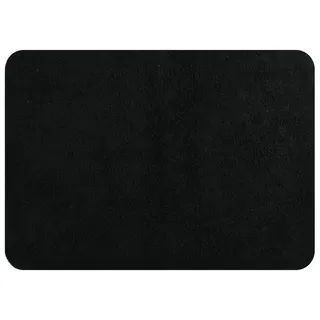 Badematte CAMPUS, Höhe 16 mm, Schlaufe zum Aufhängen, schnelltrocknend, saugstark, rutschhemmend, strapazierfähig, Baumwolle, rechteckig, 100% Baumwolle, 100% Baumwolle, angenehm natürlich, waschbar 30°, in vielen bunten Farben erhältlich, 50 x 70 cm, schwarz schwarz