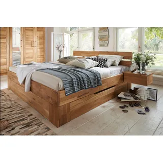 Doppelbett Bett mit Schubkästen Massivholz 160x200 Wildeiche geölt NEU OVP!!!