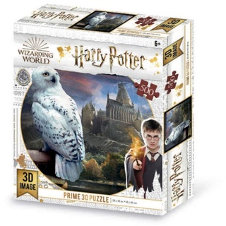 Grandi Giochi PU100000 Harry Potter Edvige horizontales Linsenpuzzle mit 500 Teilen und 3D-Effekt Verpackung-PU100000
