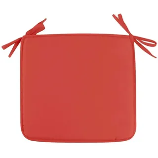 Sitzkissen Stuhl Quadratisch Wasserabweisend Stuhlkissen 38x38cm für Küche oder Esszimmerstuhl Befestigungsriemen Waschbare Reißfest Langlebige Sitzauflage Sitzpolster Bequeme Gartenstuhl (Rot)