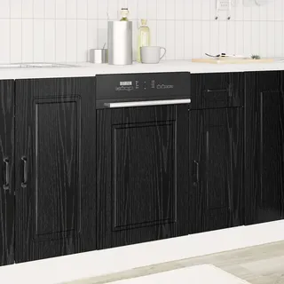 Küchenschrank Schwarz Eichen-optik 45 X 1,5 X 67 Cm