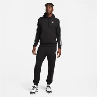 NIKE Club Fleece Grafik Kapuzen-Trainingsanzug Herren 010 - black/white 3XL