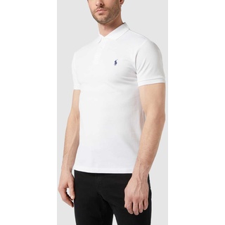 Slim Fit Poloshirt mit Stretch-Anteil, Weiss, XL