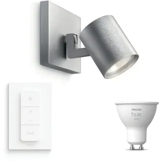 Philips Hue Runner Aufbauspot Mit 1 Lichtpunkt Gu10 (aluminium) Warmweißes Licht - Inkl. 1 Dimmschalter - White