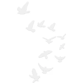 Jeffergarden Vogel-spiegel-wandaufkleber, Diy-wandtattoos Für Wohn- Und Schlafzimmerdekoration, Silber