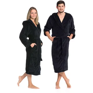 Zollner Bademantel,, Schwarz, Textil, Gr. XL, unisex, Oeko-Tex® Standard 100, Badtextilien, Bademäntel